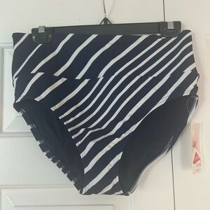 Lands' End Navy and White Bikini Bottom